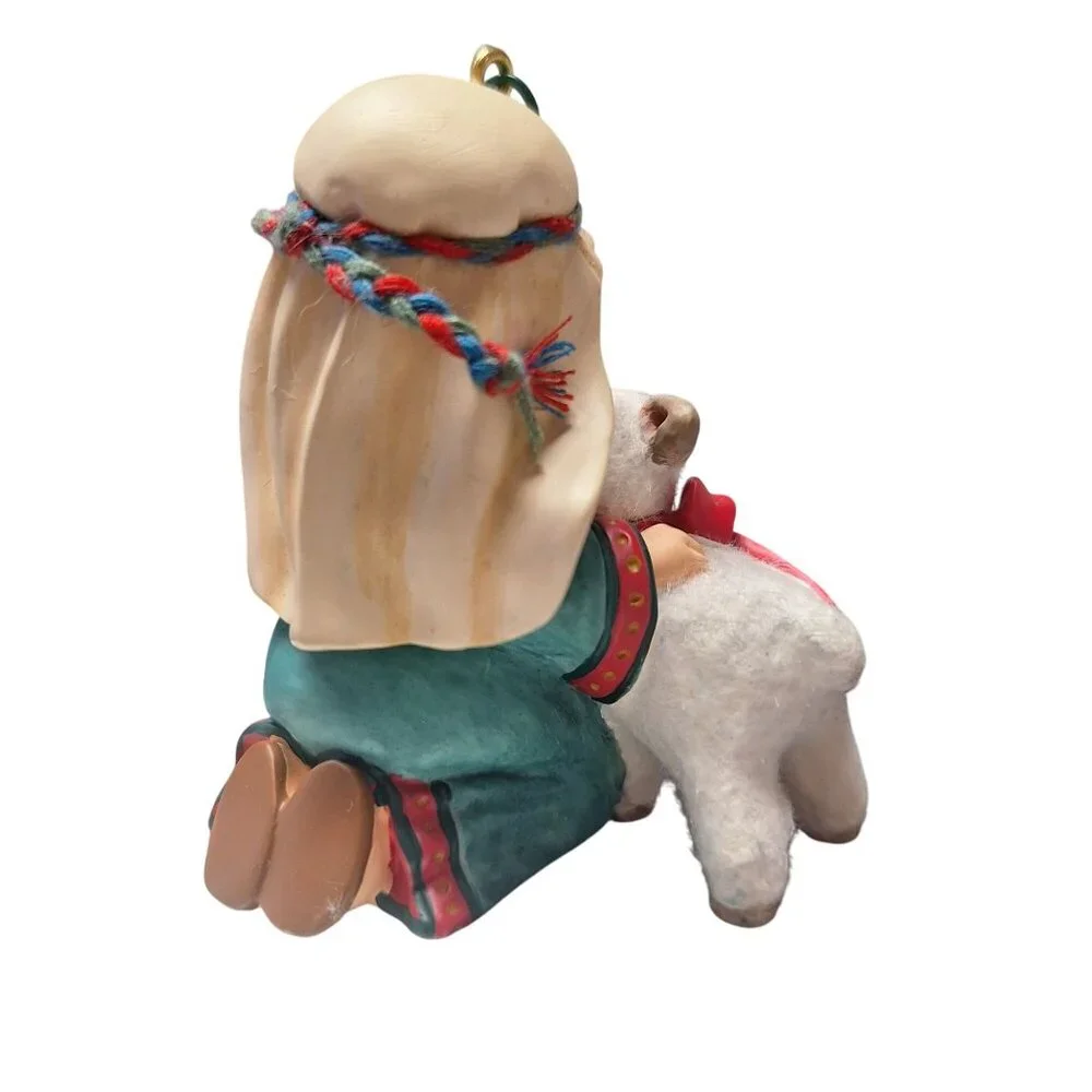 Hallmark Keepsake Ornament Godchild With Lamb 2004 Handcrafted Christmas Decorat